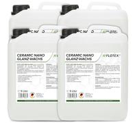 FLOTEX Ceramic NANO Glanz-Wachs 4 x 5 Liter | Sprühwachs fürs Auto mit Keramikversiegelung und Abperleffekt | Lackversiegelung & Glanz für Lack, Kunststoff, Glas und Gummi | Made in Germany