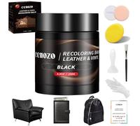 Flüssigleder Schwarz,Leder Reparatur Set,Lederpflege für Ledercouch,Autositz Reparatur,Vinyl Möbel,Kunstleder Reparaturset Für Reparatur Lederfarbe,Fleck,Schramme,Risse und Bleichen