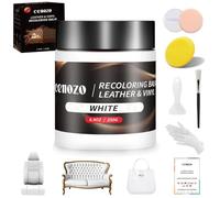 Flüssigleder Weiß,Leder Reparatur Set,Lederpflege für Ledercouch,Autositz Reparatur,Vinyl Möbel,Kunstleder Reparaturset Für Reparatur Lederfarbe,Fleck,Schramme,Risse und Bleichen