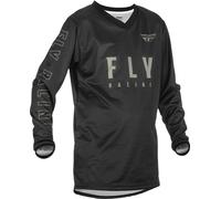 Fly Racing F-16 Jugend Motocross Jersey, schwarz-grau, Größe M