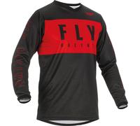 Fly Racing F-16 Motocross Jersey, schwarz-rot, Größe 2XL für Männer