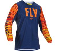 Fly Racing Kinetic Wave Motocross Jersey, blau-orange, Größe S für Männer