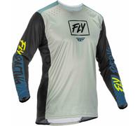 Fly Racing Lite Motocross Jersey, grau-blau, Größe S für Männer