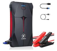 FLYLINKTECH Starthilfe Powerbank für Pkw 4000A, 12V Tragbare Auto Starthilfe(Bis zu 8L Benzin/6.5L Diesel, IP67 Wasserdicht Starter Powerbank mit Starthilfekabel, LED, USB-Ausgang und USB-C-Eingang