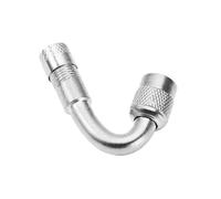 FOELANNE Reifenventilverlängerung, Extender Mehrfarbig 45 90 135 Grad gebogener Reifenschlauchadapter for Auto, Motorrad, LKW(1pcs Silver-45)