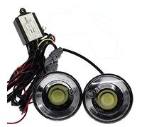 FOLGEMIR COB LED Tagfahrlicht rund, dimmbare Tagfahrleuchten, mehr als ECE R87, DC 12V, Weiß