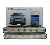 FOLGEMIR LED Tagfahrlicht, 12V DC Tagfahrleuchten, 6x COB Scheinwerfer, 12W, 6000K Weiß