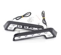 FOLGEMIR LED Tagfahrlicht, L förmige Tagfahrleuchten, 6 SMD LEDs Scheinwerfer, DC 12V, E4, Weiß