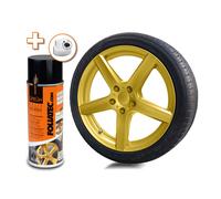 Foliatec Sprühfolie Auto Felgenfolie Sprüh Lack Spraydose Abziehbar, Gute Deckkraft, Gold metallic matt, 1x 400ml