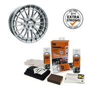 Foliatec Auto Felgen Lack Spray 2K Lackspray Silber Metallic 2 Komponenten SET