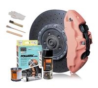 Foliatec Bremssattel Lack Set, Hitzebeständig, Komplettsatz für 4 Bremssättel, Juicy Peach, 7-teiliges Set