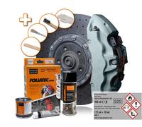 Foliatec Bremssattel Lack Set, Komplettsatz, Stratos Silver Metallic, 7-Teilig