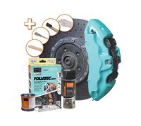 Foliatec Bremssattel Lack Set, Hitzebeständig, Komplettsatz für 4 Bremssättel, pepper mint, 7-teiliges Set