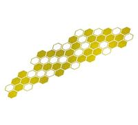 FOLIATEC Car Design Sticker Aufkleber Autoaufkleber Autosticker Hexagon, Gold Chrom matt, 32 x 130 cm