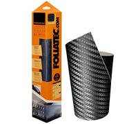 FOLIATEC Cockpit Designfolie Ultra Carbon Folie für Auto Cockpit Fahrzeuginnenraum Außenspiegel Zierleisten, schwarz strukturiert, 50 x 50 cm