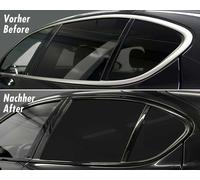 Foliatec Chrome Out Set Auto Zierleisten Folie Zierstreifen zum Folieren von Auto Chromleisten, schwarz glänzend, 15m x 5cm