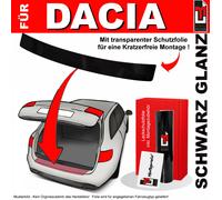 Folie Ladekantenschutz für Dacia Sandero Stepway 2 ab 2013 Schwarz glanz