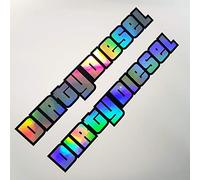 folien-zentrum - 2x Dirty Diesel 18x3cm Oilslick schwarz - Aufkleber Auto Tuning Flip Flop Farbwechsel - OEM & JDM Autosticker - Lustige Sprüche für Car - Sticker Autoaufkleber - Made in Germany