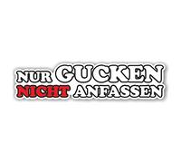 Folien-Zentrum - 2x Nur Gucken Nicht Anfassen 17 x 4 cm - hochwertiger Aufkleber Auto Tuning - OEM & JDM Auto Sticker - Lustige Aufkleber für Auto - Stickerbomb - Autoaufkleber - Made in Germany (2)