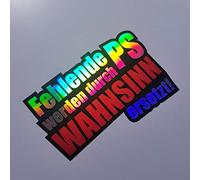 Folien-Zentrum - Fehlende PS Flip Flop 11 x 7 cm - hochwertiger Aufkleber Auto Tuning - OEM & JDM Auto Sticker - Lustige Aufkleber für Auto - Stickerbomb - Autoaufkleber - Made in Germany