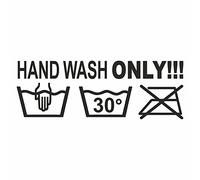 folien-zentrum - Hand Wash Only 17cm x 6cm - hochwertiger Aufkleber Auto Tuning - OEM JDM Autosticker - Lustige Aufkleber Sicker - Handwash Autoaufkleber - Made in Germany (schwarz)