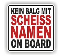 folien-zentrum - Kein Balg mit scheiß Namen on Board 9,5x9,5cm Auto Aufkleber JDM Tuning Sticker OEM Dub Decal Stickerbomb lustige Sprüche Autoaufkleber Autosticker Car Folie Bombing Fun 84