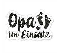 Folien-Zentrum - Opa Im Einsatz 12 x 8 cm - hochwertiger Aufkleber Auto Tuning - Auto Sticker - Lustige Aufkleber für Auto - Car Sticker - Stickerbomb - Autoaufkleber - Made in Germany (1)