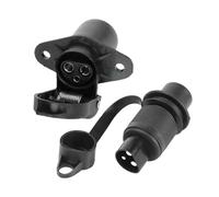 Folpus Steckverbinder Stecker Buchse Anhänger Wohnwagen Metall Wasserschutz Rostfrei für Landwirtschaftliche Fahrzeuge Auto Boot Ersatzteile, Stecker und Steckdose