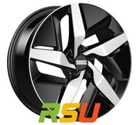 Fondmetal E-Joule glossy black machined 7.5x19" ET41 LK5 112 ML 66.5 Alufelge...