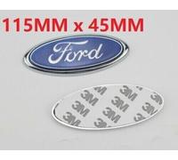 For Ford Blau 115x45mm Vorne/Hinten Heckklappe Emblem Fiesta/Transit Abzeichen