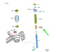 Ford Focus MK4 Stoßdämpfer hinten Stoßstange 2248980 JX61-5K570-A1C NEU ORIGINAL