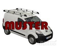 Ford Transit Custom (08/2012 bis 2023). Normales Dach H1. Länge L1. mit Heckklappe. 2.8 x 1.40 Meter - Aluminium Schwerlastkorb inkl. Aluminium Aufschubrolle - K650