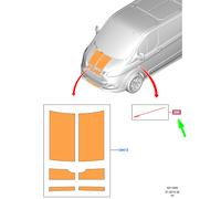 Ford Transit Custom MK1 Aufkleber vorne links 2129161, Original