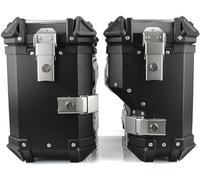forestalk Universale Motorrad-Seiten-Werkzeugbox Gepäcktasche Hartschalenkoffer, 38L Aluminium Motorrad wasserdichte Seitenkoffer Packtaschen