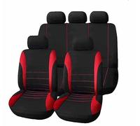 ForGue Auto Sitzbezüge Stoff Set für Mitsubishi Space Star 2.GEN 2.gen 2017-2024, Innenraum Autositzbezüge Seasons Protectors Schonbezüge Sitzschoner Zubehör,B/9pcs Set Red
