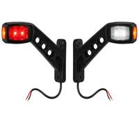 Formplas 2 Stk. LED Begrenzungsleuchten Anhänger Leuchten Positionsleuchten Umrissleuchte LKW PKW 12V 24V E20 Länge 185mm