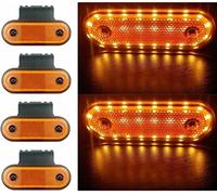 Formplas 4 x LED Begrenzungsleuchten 12v 24volt Positionsleuchten Anhänger Wohnwagen PKW LKW Orange Gelb E9