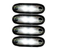 Formplas Begrenzungsleuchten Seitenmarkierungsleuchten 4 Stücke LED 24V Weiß Positionsleuchten LKW Anhänger