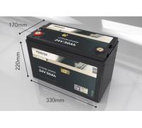 FORSTER 25,6V Lithium 50Ah LiFePO4 Premium Batterie | 200A-BMS-2.0 | 500A Bluetooth Mess-Shunt | 1280Wh | IP67- 0% MwSt. (Angebot gemäß § 12 Abs. 3 UstG)