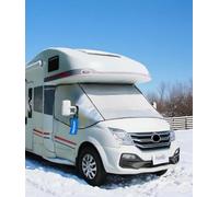 FoundGo Wohnmobil-Frontscheibenabdeckung mit Reißverschlüssen Aluminum Silberne Scheibenabdeckung Wärmeisolierend mit Tasche, passend für FIAT Ducato, Peugeot Boxer, Citroen Relay X250/290 ab 2006