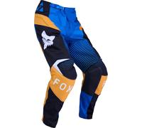 FOX 180 Collect Motocross Hose, blau-gelb, Größe 38 für Männer