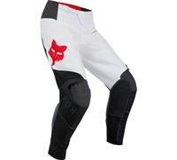 FOX 180 Flow Motocross Hose, weiss-rot, Größe 30 für Männer