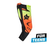 Fox Motocross-Hose 180 Shield Jugend schwarz-orange Größe 28