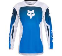 FOX 180 Shield Jugend Motocross Jersey, schwarz-weiss-blau, Größe XL