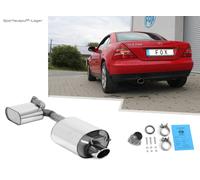 Fox Edelstahl Komplettanlage Mercedes SLK R170 115x85mm oval abgeschrägt