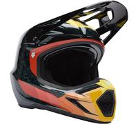 FOX V3 RS Grid MIPS Motocross Helm, schwarz-orange, Größe S für Männer
