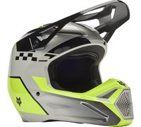 FOX Motocross-Helm V1 Collect - Schwarz/Grau/Gelb Größe L für Männer