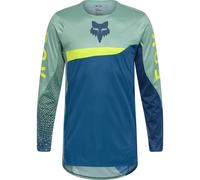 Fox Motocross-Jersey Flexair Fracture schwarz-türkis-gelb Größe XL Herren
