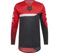 FOX Flexair Fracture Motocross Jersey, schwarz-weiss-rot, Größe XL für Männer