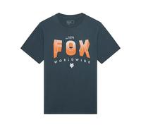 Fox Racing Block 195 Orig Herren-T-Shirt, kurzärmelig, dunkles Kobalt, Größe L